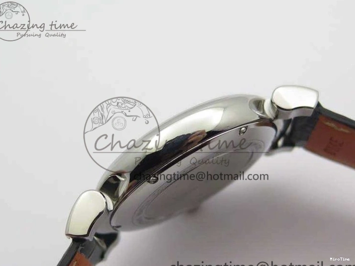 MIROTIME 0415 WaterResistant Da Vinci IW356601 SS MKF 1:1 Best Edition White Dial On Black Leather Strap A 7232